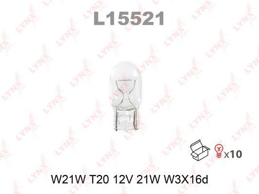 Лампа W21W 12V W3X16D LYNXauto L15521